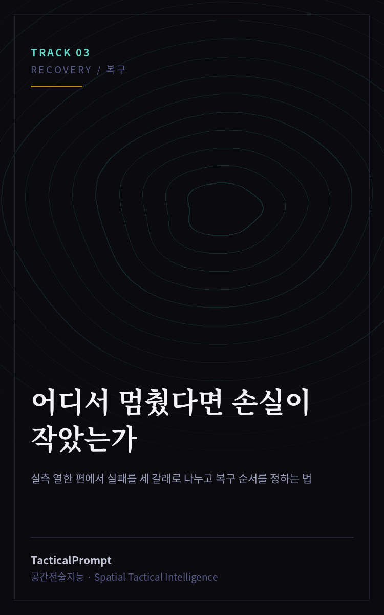 어디서 멈췄다면 손실이 작았는가 — 칼럼 대표 이미지